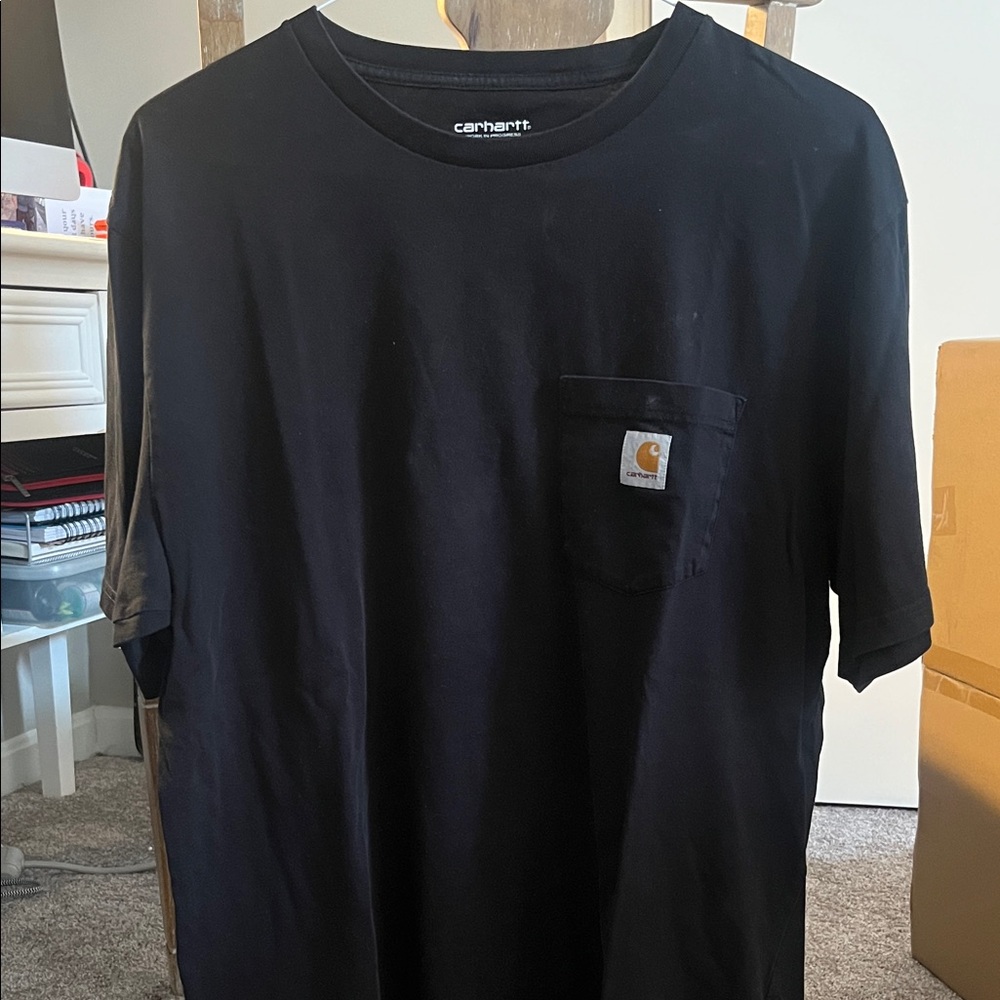 Carhartt Men's Black Short Sleeve Tee with Pocket